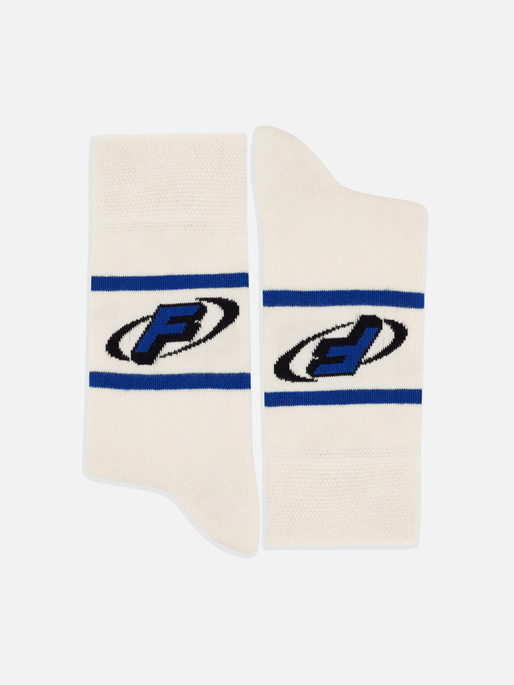 F LOGO SOCKS WHITE