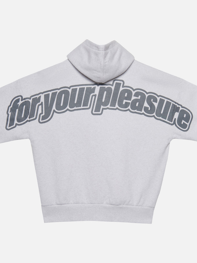 FOR YOUR PLEASURE FULL ZIP HOODIE GREY MARL