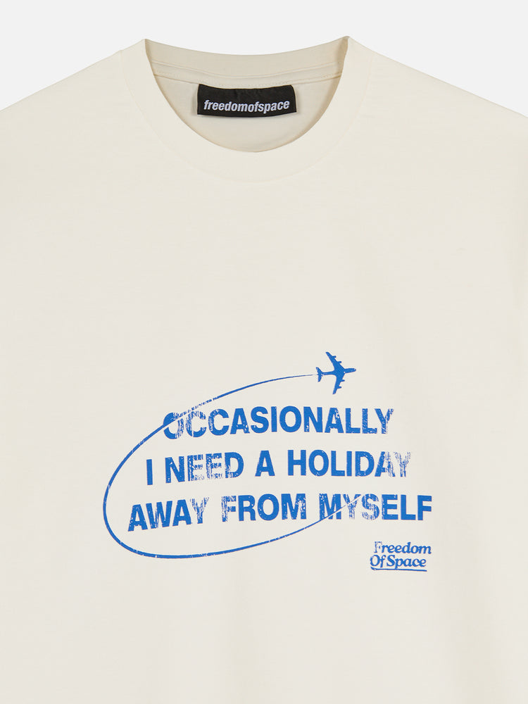 Away From Myself T-Shirt Milky White