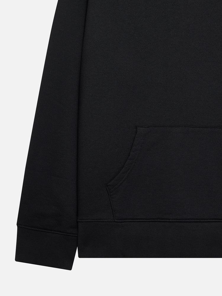 A SIMPLE TURTLENECK HOODIE BLACK