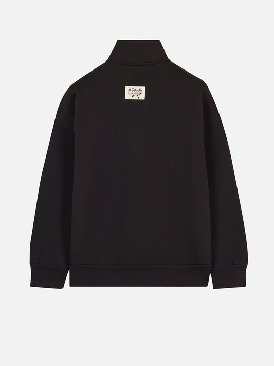 SIGNATURE HALF ZIP SWEATSHIRT BLACK