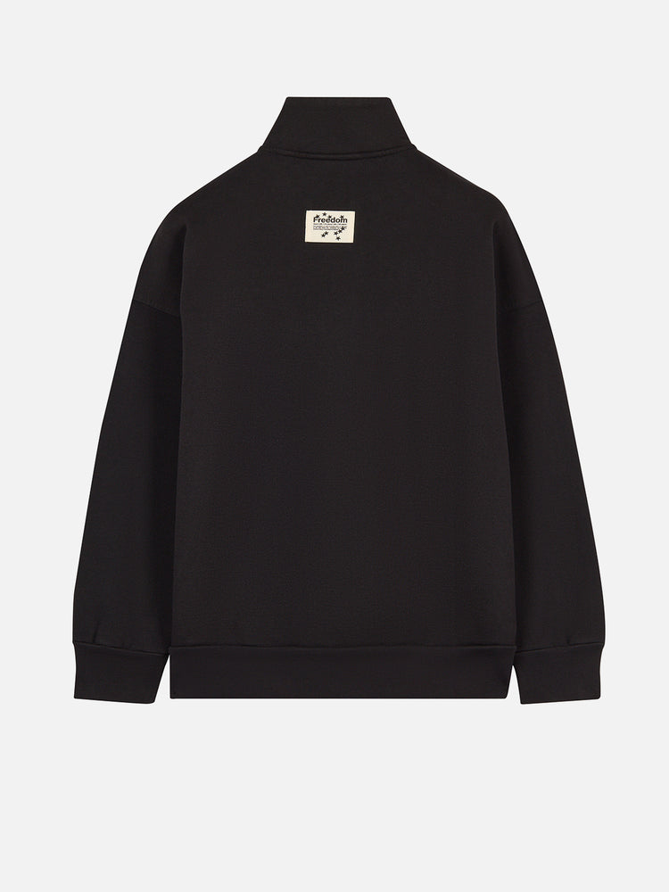 SIGNATURE HALF ZIP SWEATSHIRT BLACK