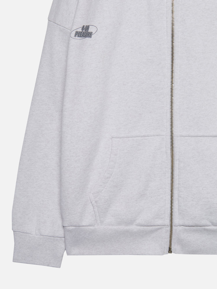FOR YOUR PLEASURE FULL ZIP HOODIE GREY MARL
