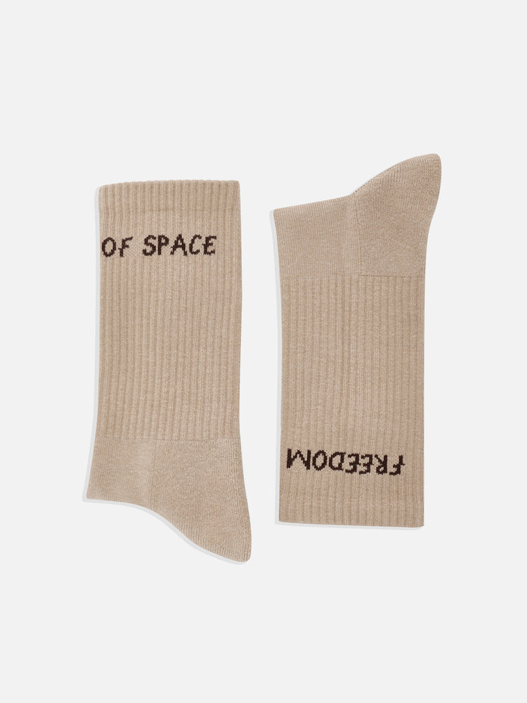 LOGO SOCKS BEIGE