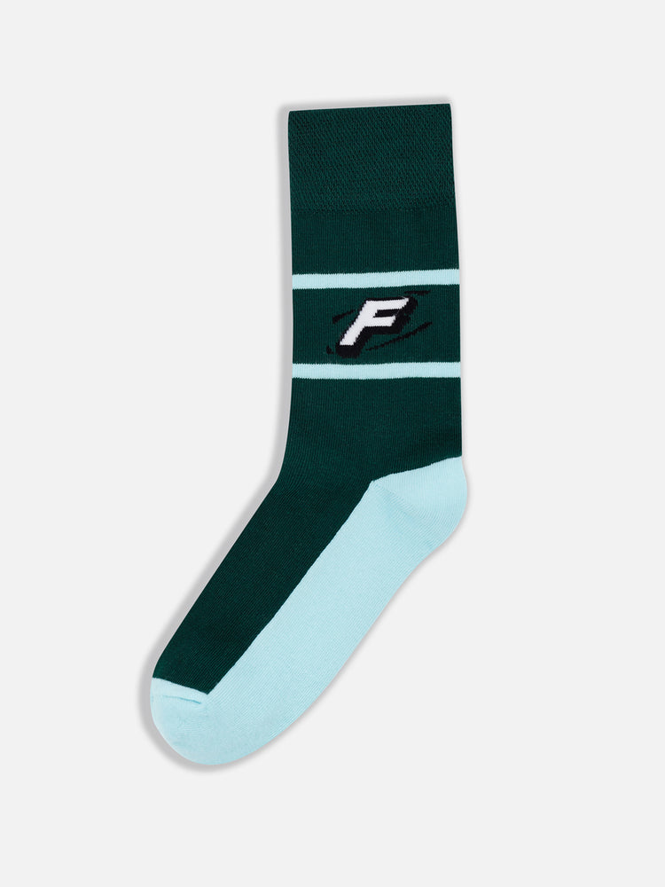 F LOGO SOCKS GREEN