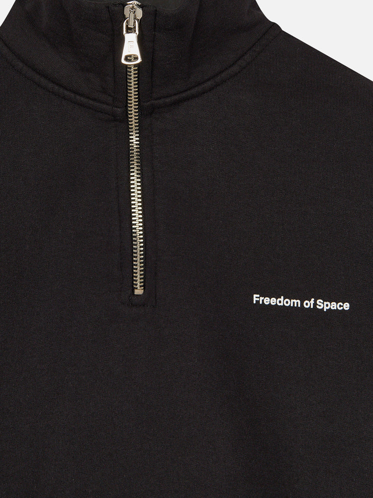 SIGNATURE HALF ZIP SWEATSHIRT BLACK