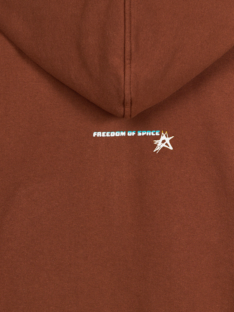 BUNNY FULL ZIP HOODIE BROWN