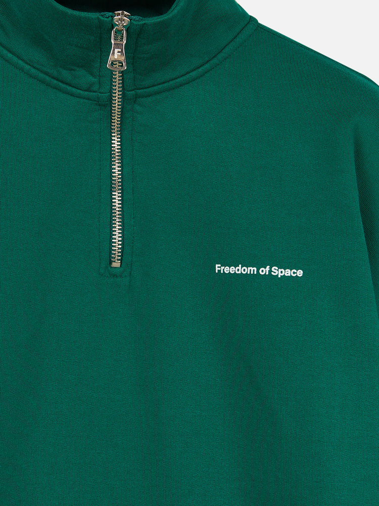SIGNATURE HALF ZIP SWEATSHIRT GREEN