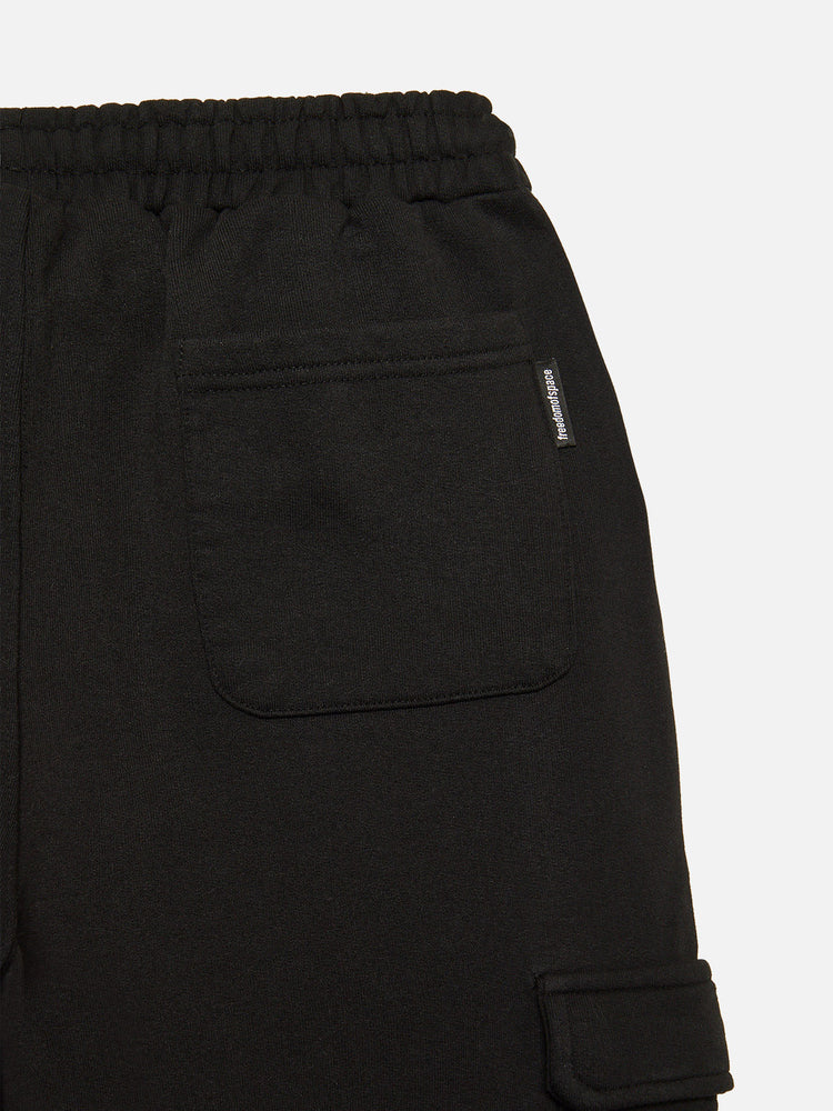 SIGNATURE CARGO LOUNGE PANTS BLACK