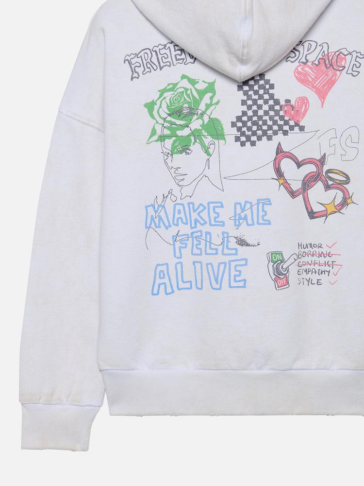 MOODBOARD HOODIE WHITE