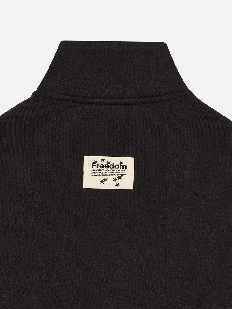 SIGNATURE HALF ZIP SWEATSHIRT BLACK