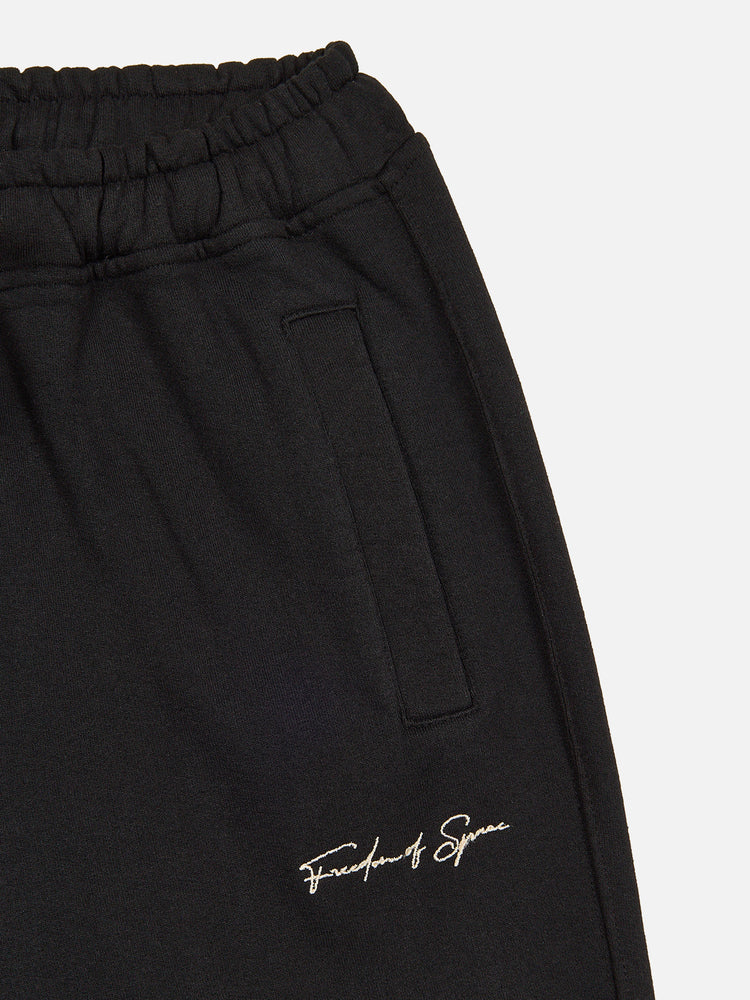 SIGNATURE LOOSE FIT LOUNGE PANTS BLACK