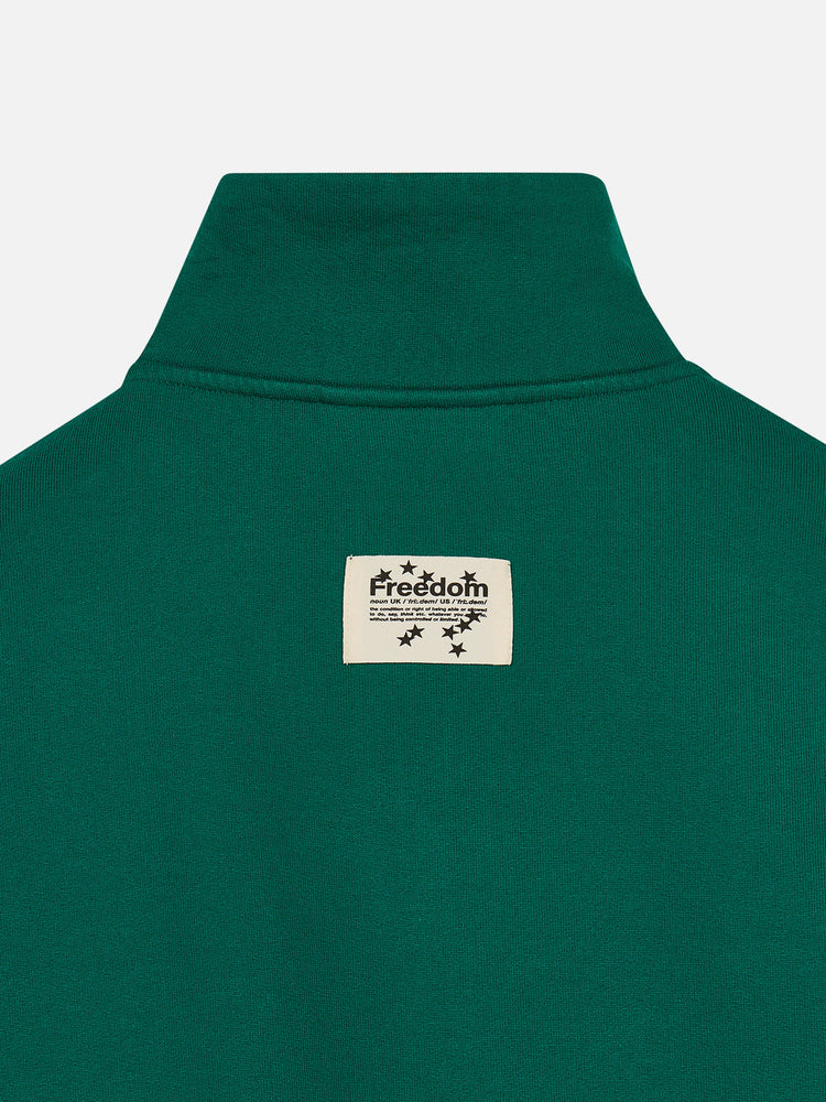 SIGNATURE HALF ZIP SWEATSHIRT GREEN