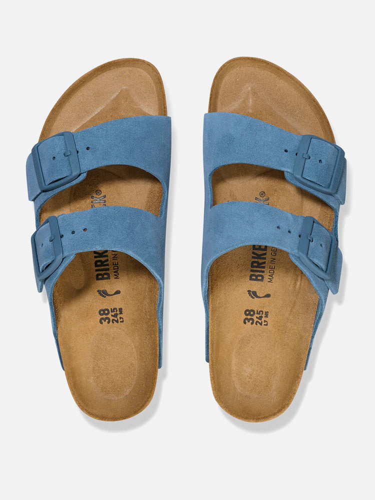 BIRKENSTOCK ARIZONA SUEDE LEATHER ELEMENTAL BLUE