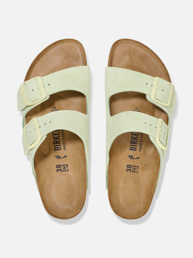 BIRKENSTOCK ARIZONA SUEDE LEATHER FADED LIME