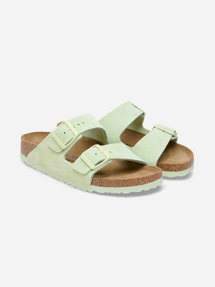 BIRKENSTOCK ARIZONA SUEDE LEATHER FADED LIME