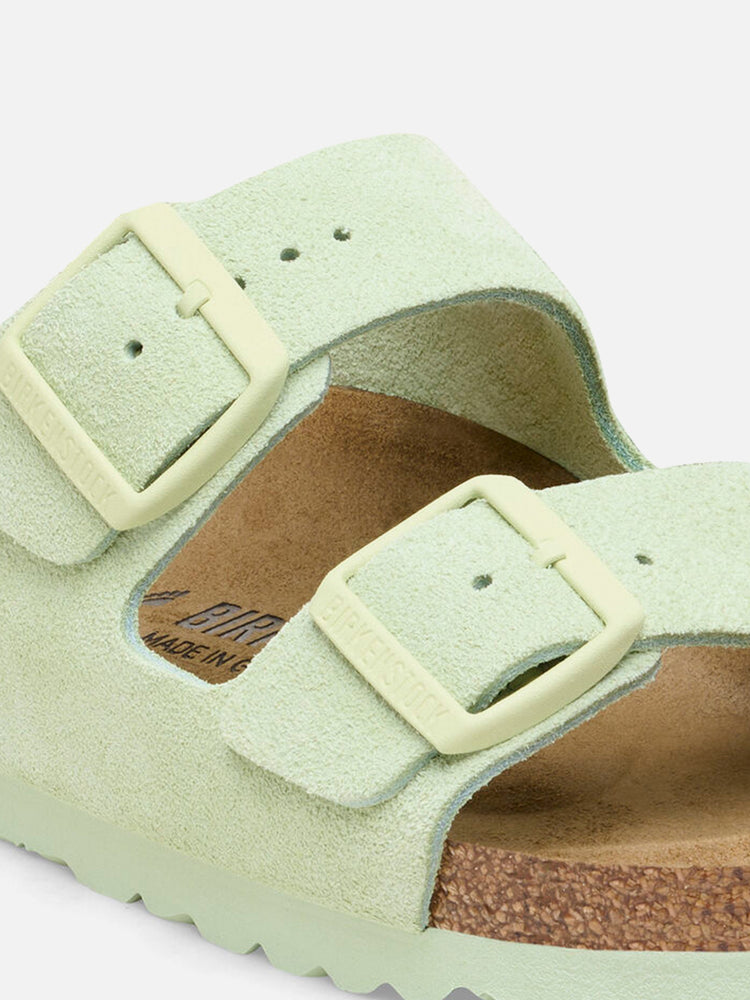 BIRKENSTOCK ARIZONA SUEDE LEATHER FADED LIME