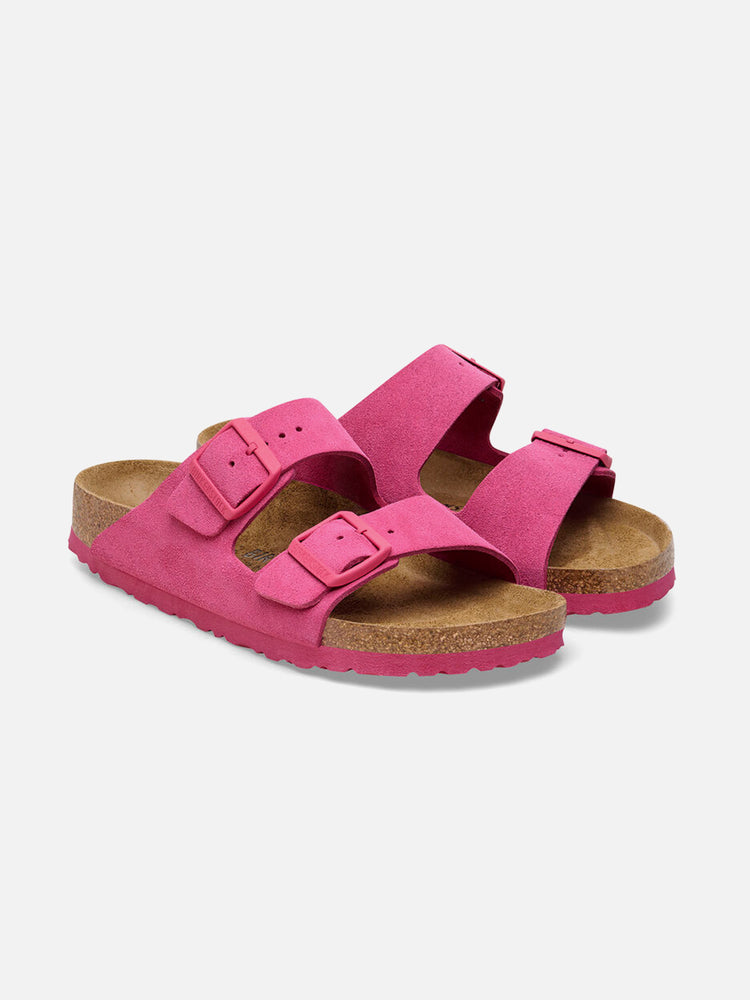 BIRKENSTOCK ARIZONA SUEDE LEATHER FUCHSIA TULIP