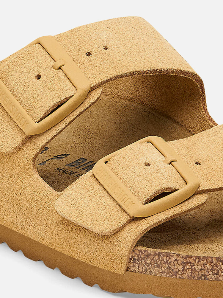 BIRKENSTOCK ARIZONA SUEDE LEATHER LATTE CREAM