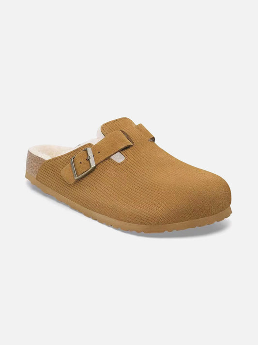 BIRKENSTOCK BOSTON TEDDY SHEARLING SUEDE