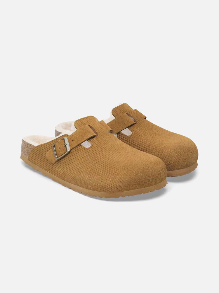 BIRKENSTOCK BOSTON TEDDY SHEARLING SUEDE