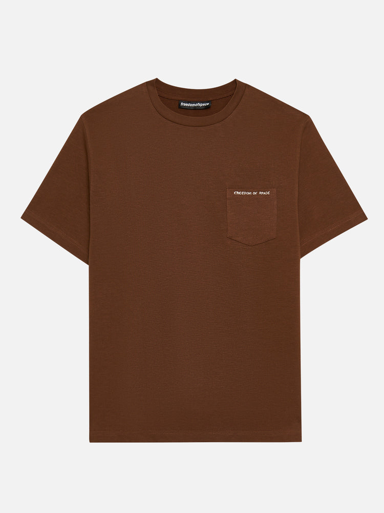 POCKET LOGO T-SHIRT BROWN