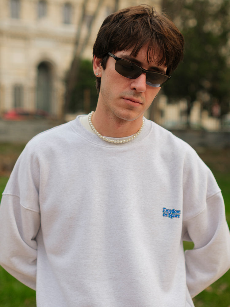 DELULU SWEATSHIRT GREY MARL