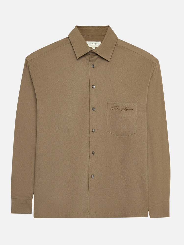 LONG SLEEVE SHIRT BROWN