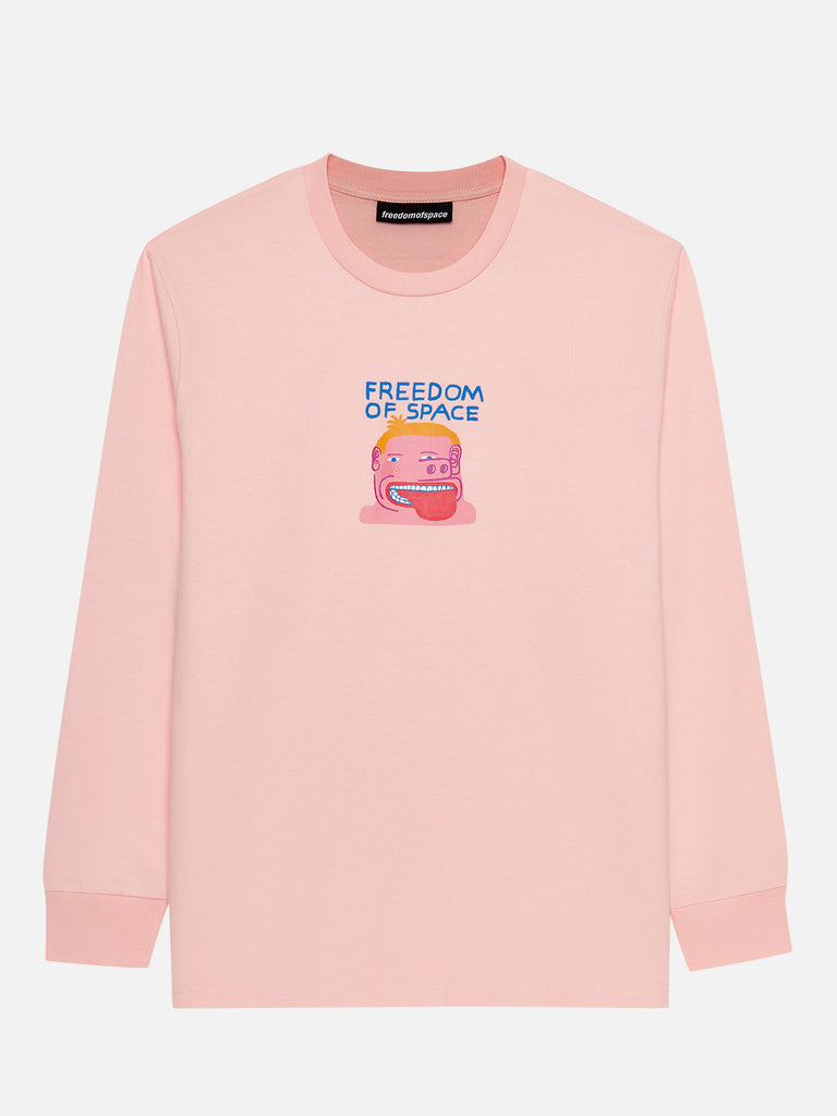 THE MAN LONG SLEEVE T-SHIRT PINK