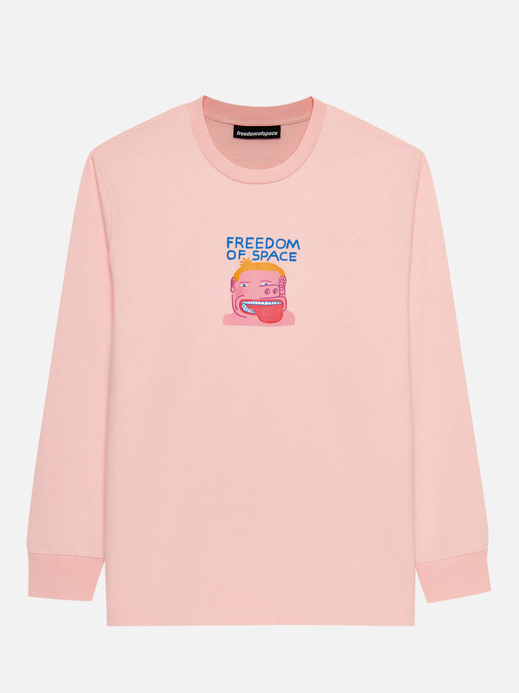 THE MAN LONG SLEEVE T-SHIRT PINK