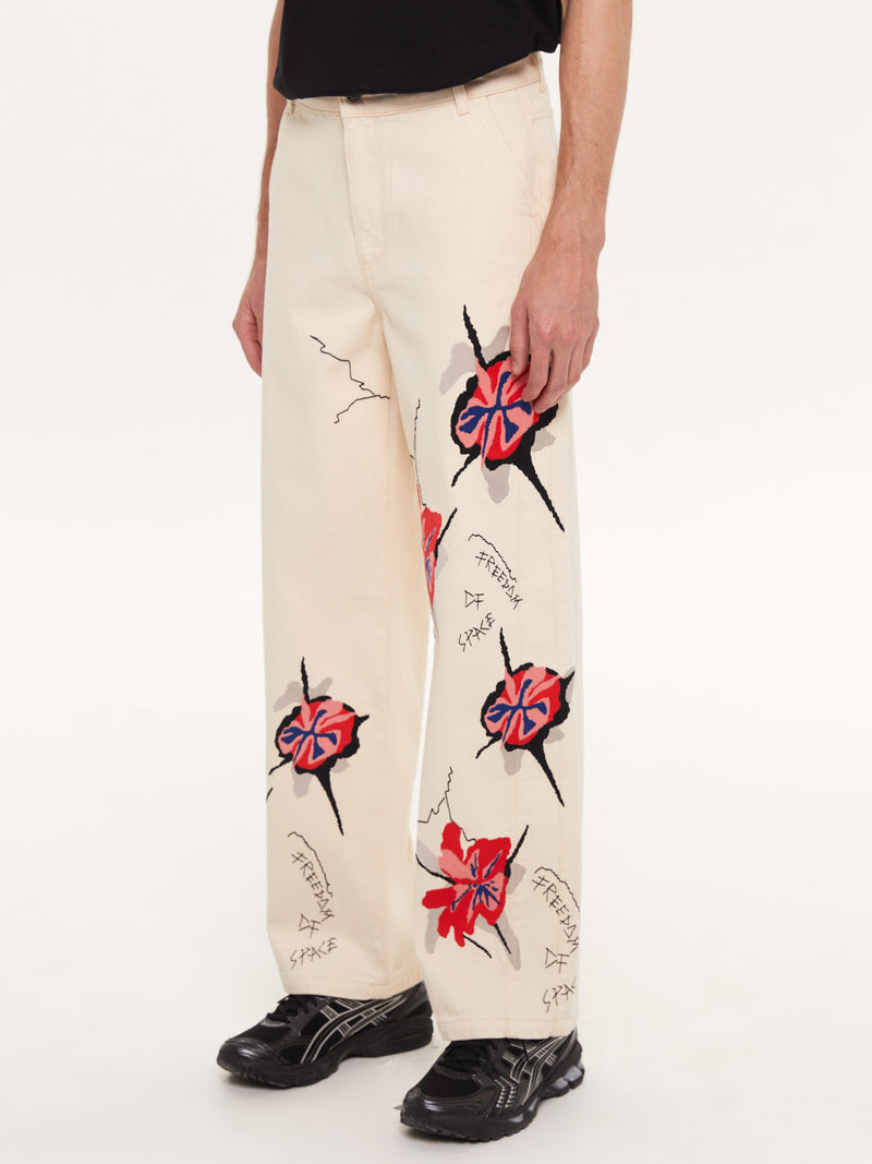 Flower Embroidered Jeans
