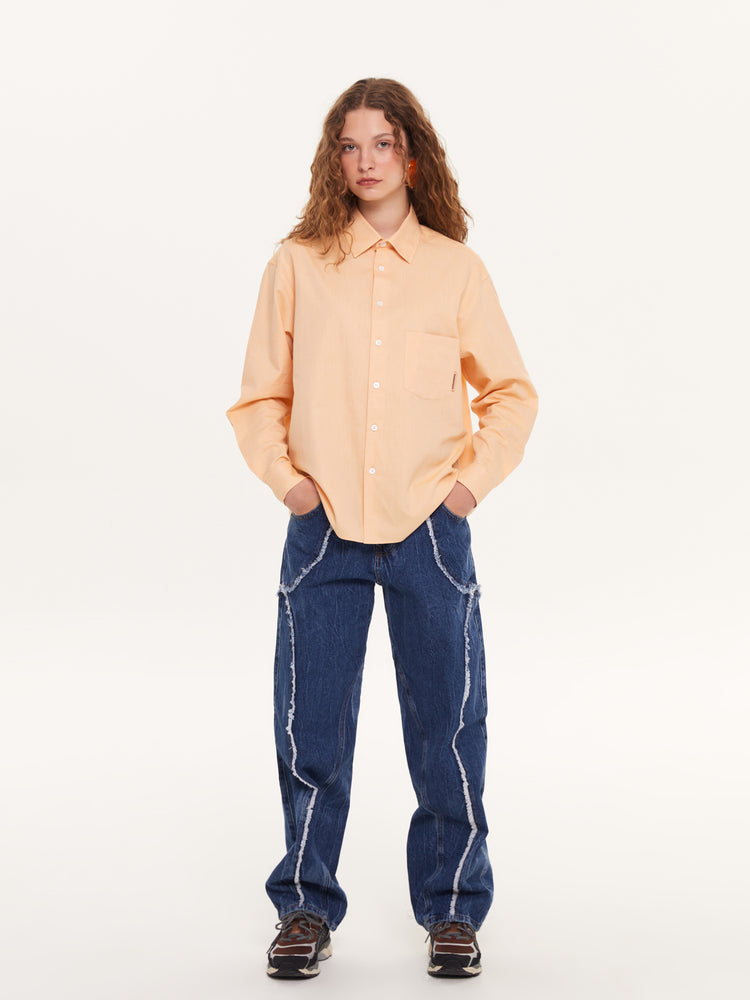 LONG SLEEVE SHIRT TERRACOTA