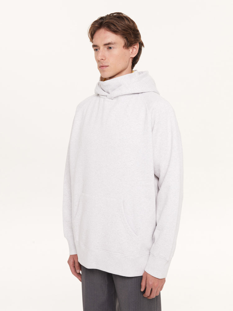 A SIMPLE TURTLENECK HOODIE GREY