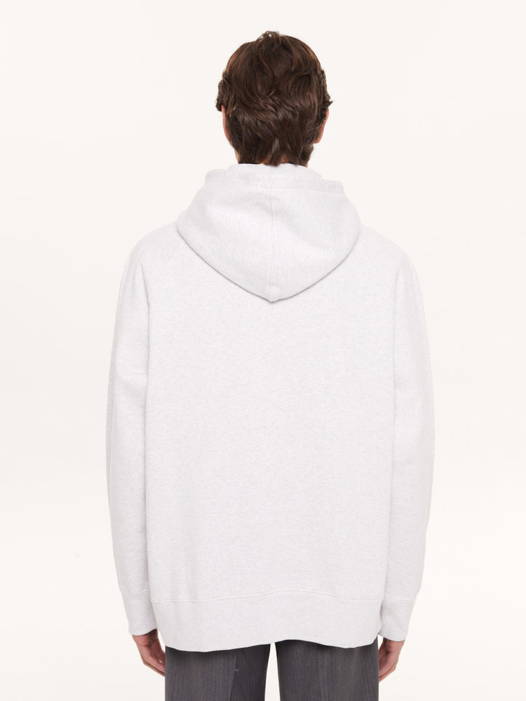 A SIMPLE TURTLENECK HOODIE GREY