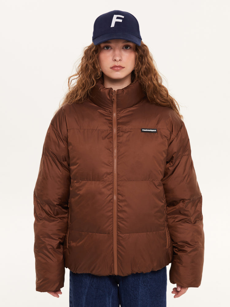 REVERSIBLE PUFFER JACKET BROWN