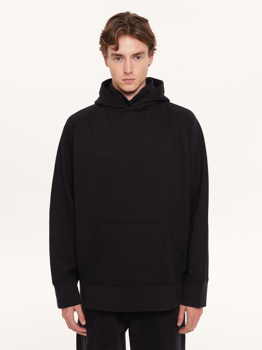 A SIMPLE TURTLENECK HOODIE BLACK