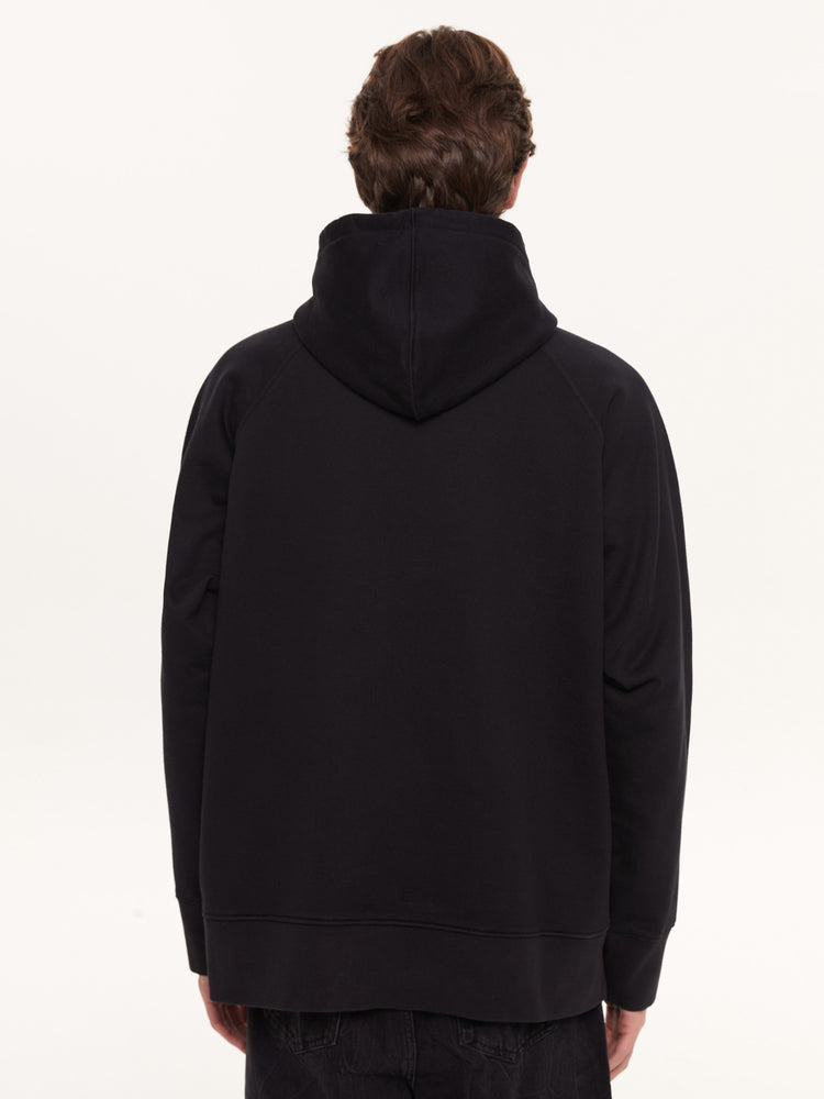 A SIMPLE TURTLENECK HOODIE BLACK