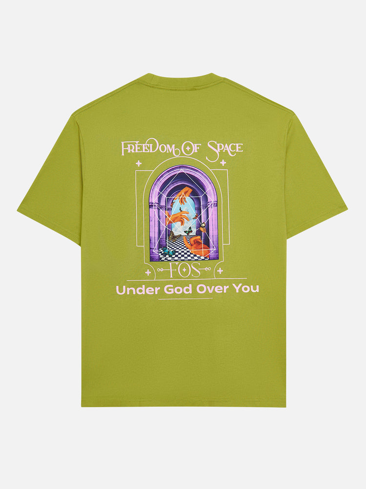 UNDER GOD OVER YOU T-SHIRT LIME