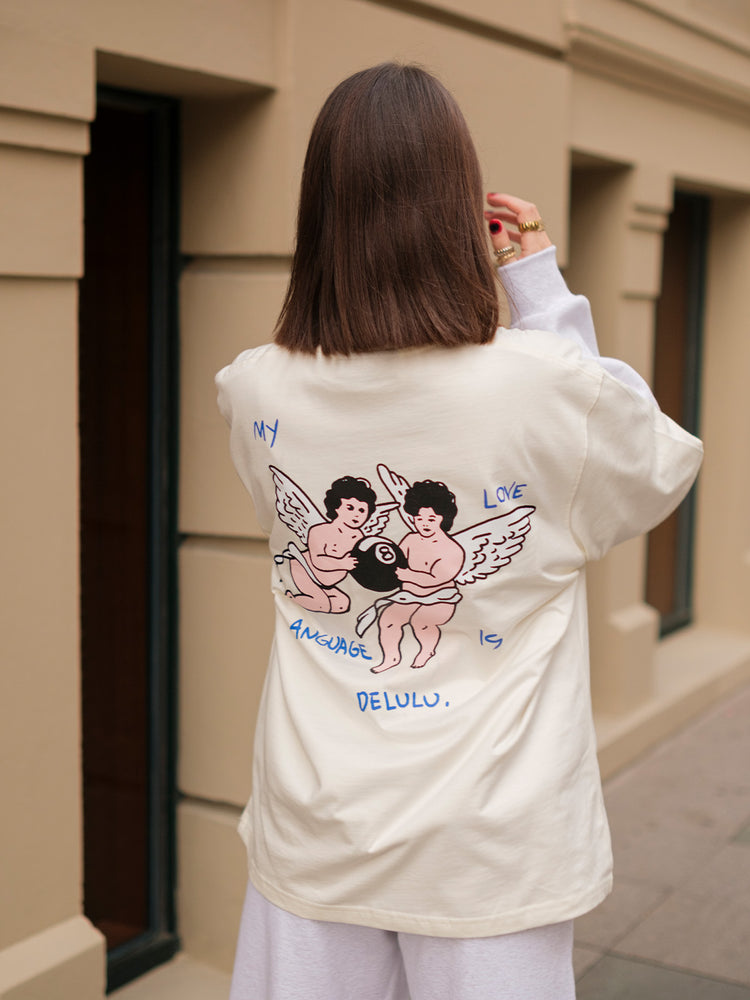 DELULU T-SHIRT OFF WHITE