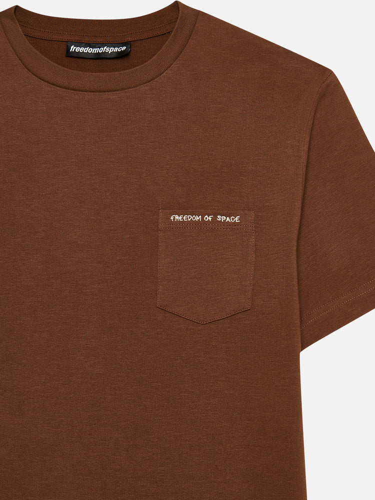 POCKET LOGO T-SHIRT BROWN