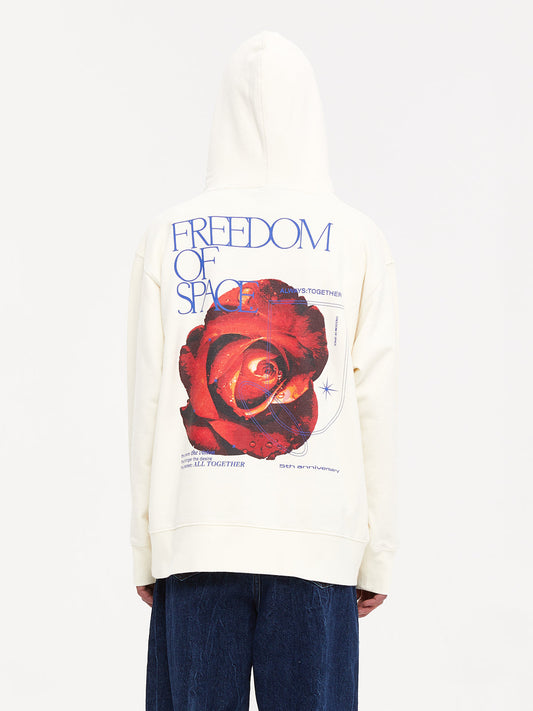 5TH ANNIVERSARY HOODIE OFF WHITE