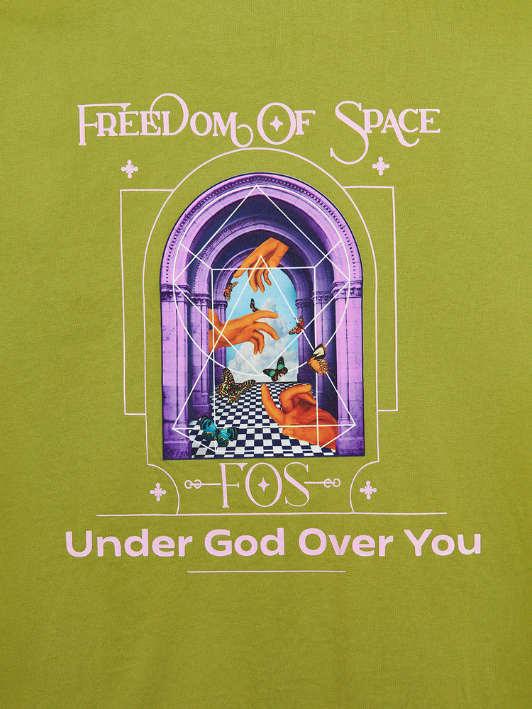 UNDER GOD OVER YOU T-SHIRT LIME