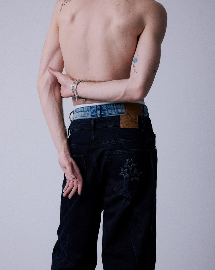 DARK NAVY LOOSE FIT JEANS