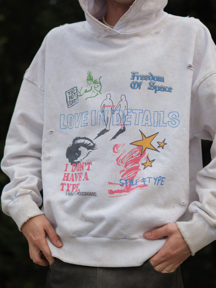 MOODBOARD HOODIE WHITE