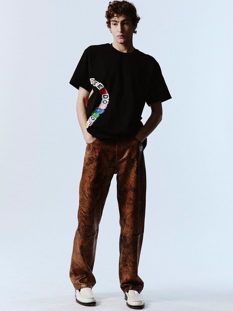 LEATHER PANTS BROWN