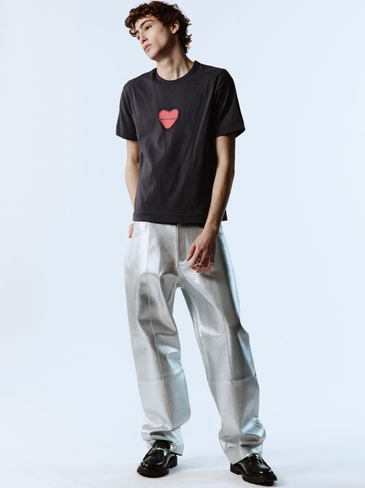 HEART T-SHIRT GREY