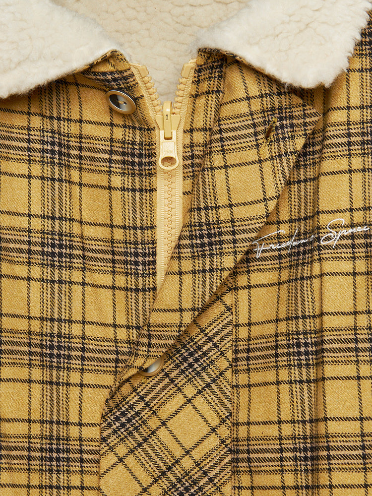 REVERSIBLE FLANNEL FLEECE JACKET YELLOW