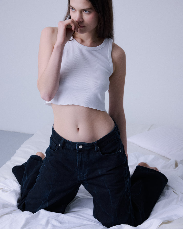 DARK NAVY LOOSE FIT JEANS