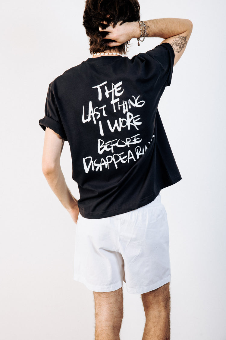 DISAPPEARING T-SHIRT WASHED BLACK