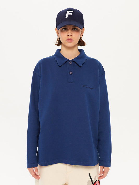 SIGNATURE POLO SWEATSHIRT NAVY